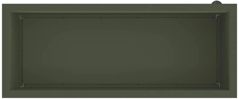 Sodo vazonas su LED 2 vnt. Alyvuogių žalia 40 x 100 x 40 cm