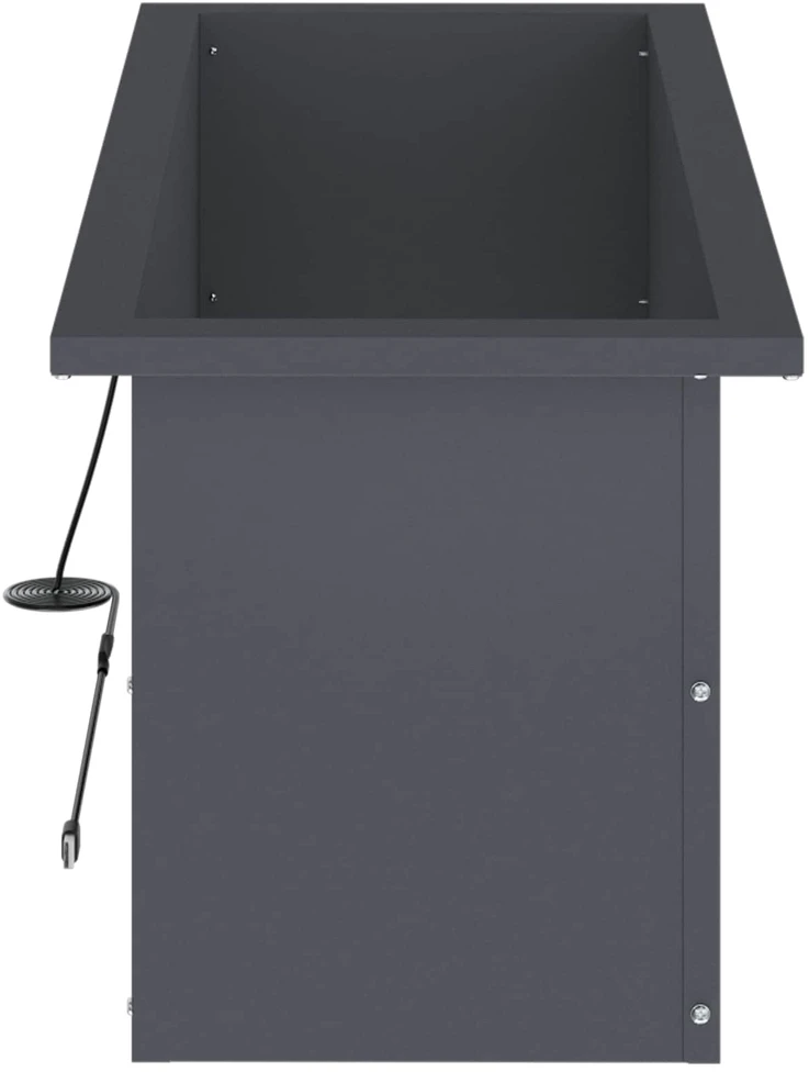Sodo vazonas su LED 2 vnt. Antracitas 30 x 80 x 30 cm Plienas