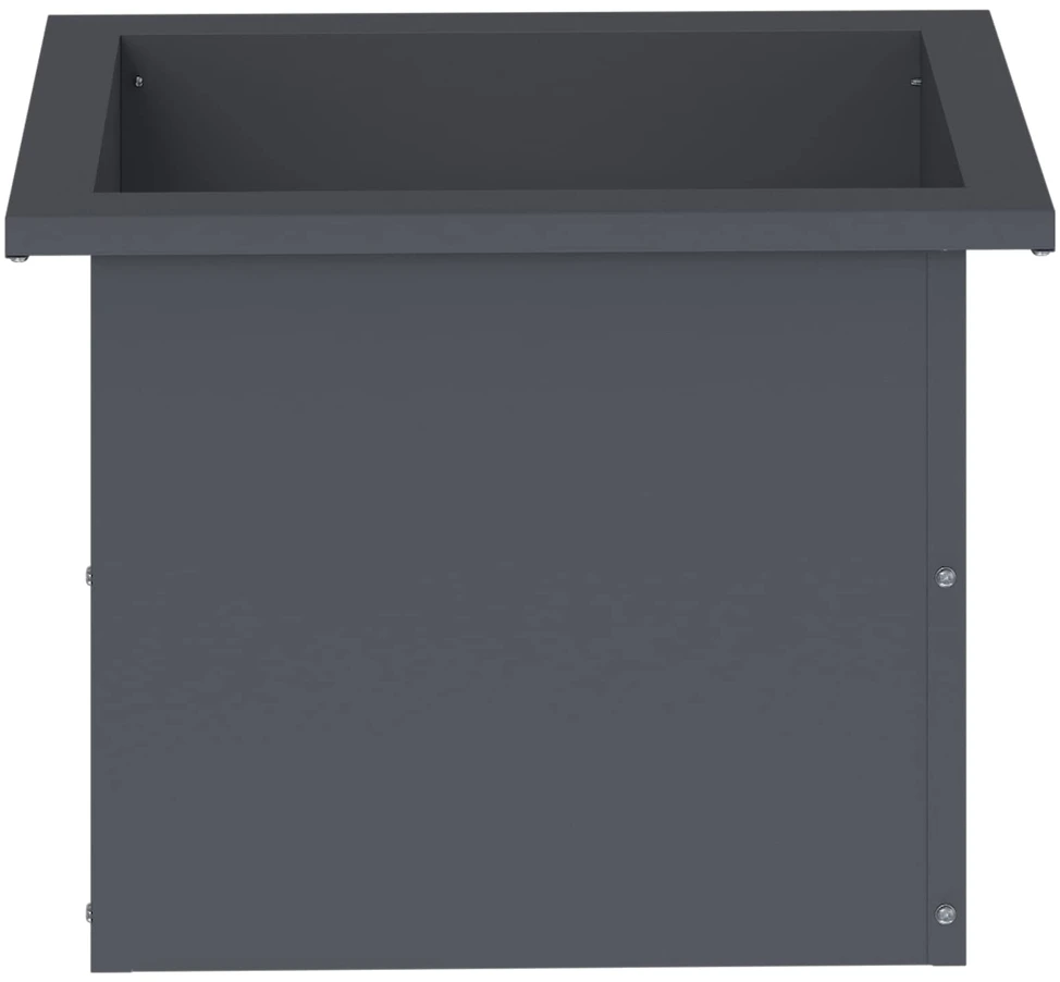 Sodo vazonas su LED 2 vnt. Antracitas 30 x 40 x 30 cm Plienas