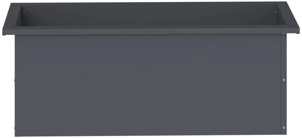 Sodo vazonas su LED 2 vnt. Antracitas 30 x 80 x 30 cm Plienas