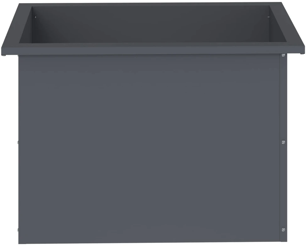 Sodo vazonas su LED 2 vnt. Antracitas 40 x 60 x 40 cm Plienas