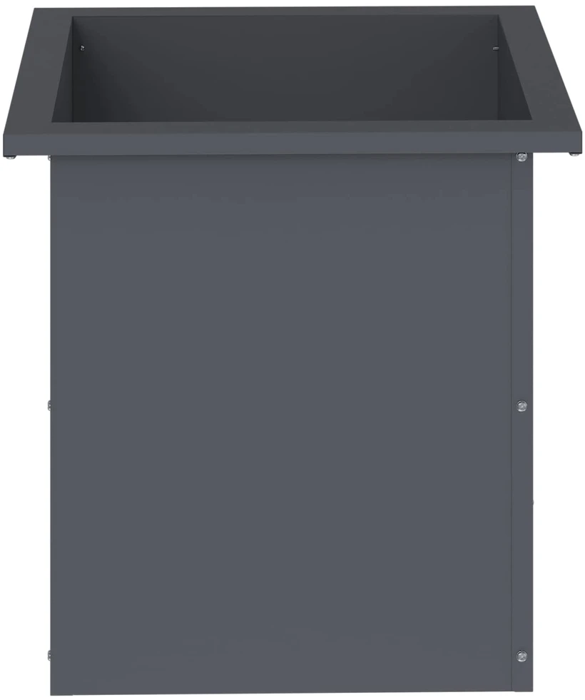 Sodo vazonas su LED 2 vnt. Antracitas 40 x 40 x 40 cm Plienas