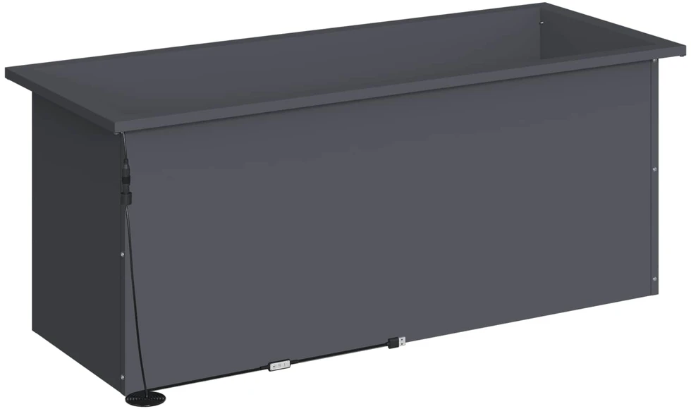 Sodo vazonas su LED 2 vnt. Antracitas 40 x 100 x 40 cm Plienas