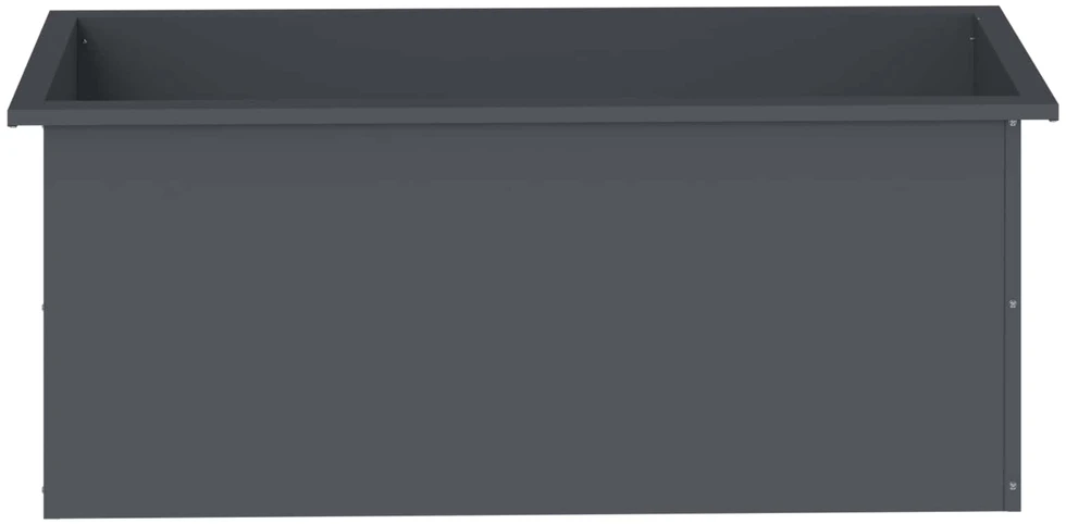 Sodo vazonas su LED 2 vnt. Antracitas 40 x 100 x 40 cm Plienas
