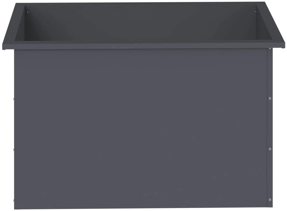 Sodo vazonas su LED 2 vnt. Antracitas 50 x 80 x 48 cm Plienas