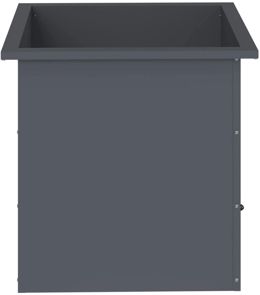 Sodo vazonas su LED 2 vnt. Antracitas 50 x 50 x 48 cm Plienas