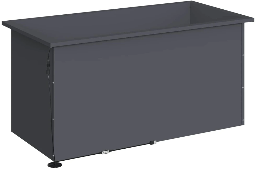 Sodo vazonas su LED 2 vnt. Antracitas 50 x 100 x 48 cm Plienas