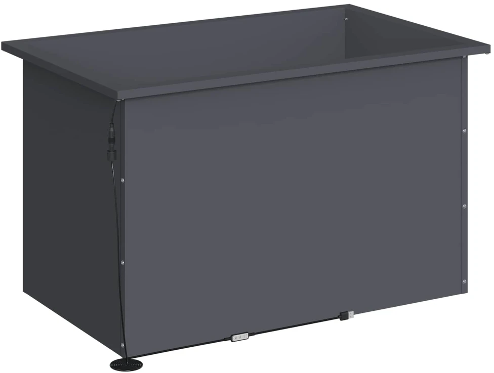 Sodo vazonas su LED 2 vnt. Antracitas 50 x 80 x 48 cm Plienas