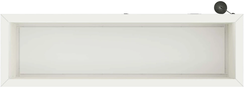 Sodo vazonas su LED 2 vnt. Balta 30 x 100 x 30 cm Plienas