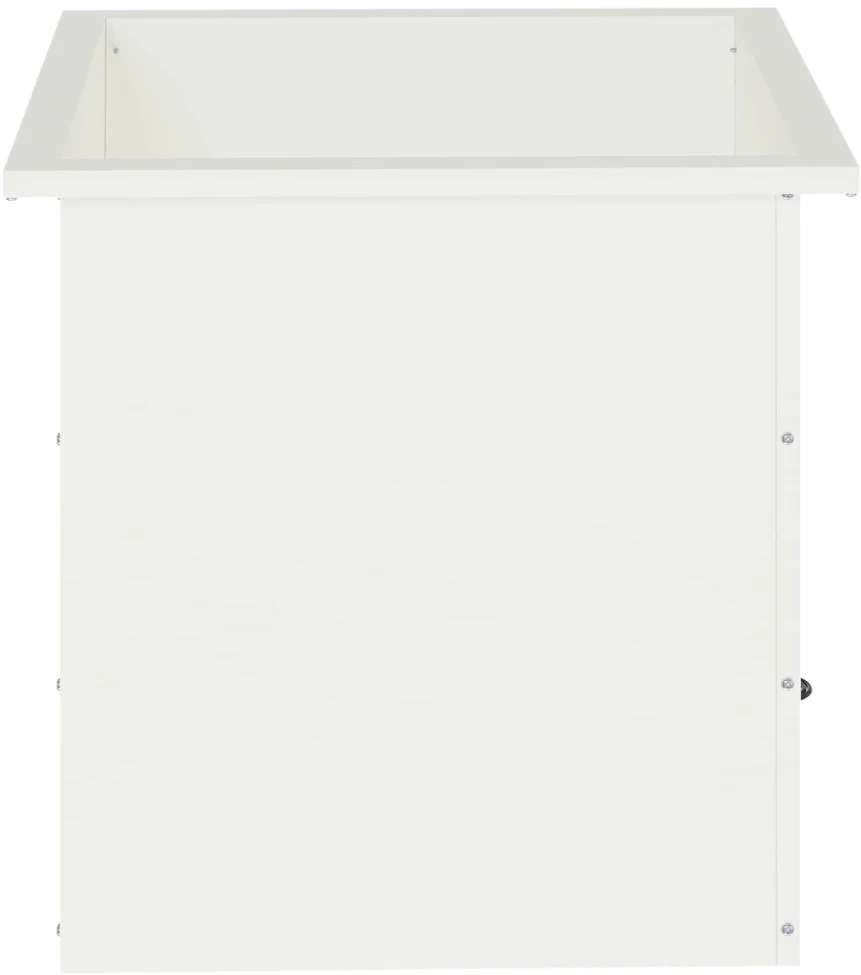 Sodo vazonas su LED 2 vnt. Balta 50 x 50 x 48 cm Plienas