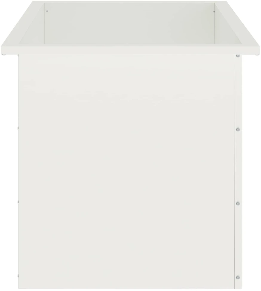 Sodo vazonas su LED 2 vnt. Balta 50 x 80 x 48 cm Plienas
