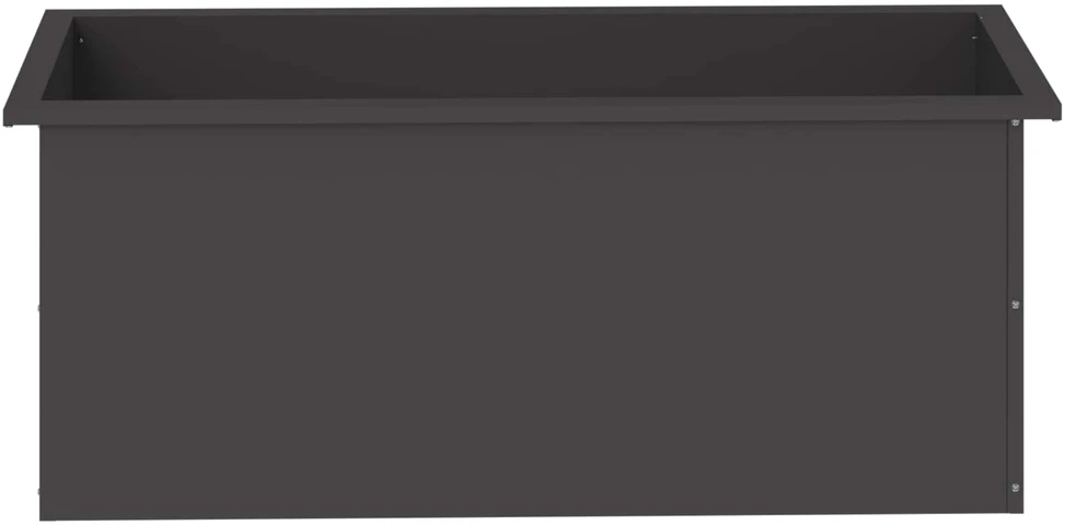 Sodo vazonas su LED 2 vnt. Juoda 40 x 100 x 40 cm Plienas
