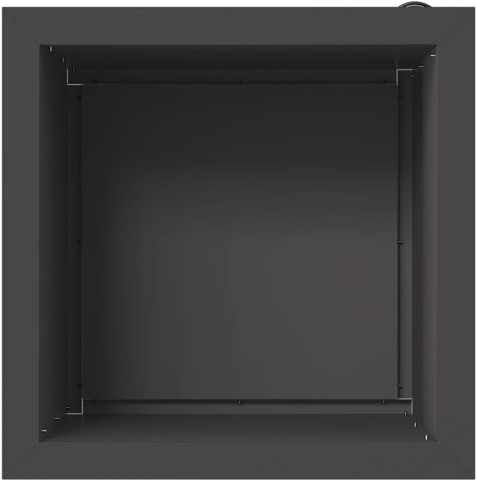 Sodo vazonas su LED 2 vnt. Juoda 40 x 40 x 40 cm Plienas