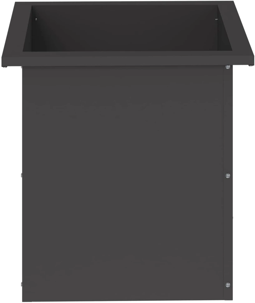 Sodo vazonas su LED 2 vnt. Juoda 40 x 40 x 40 cm Plienas