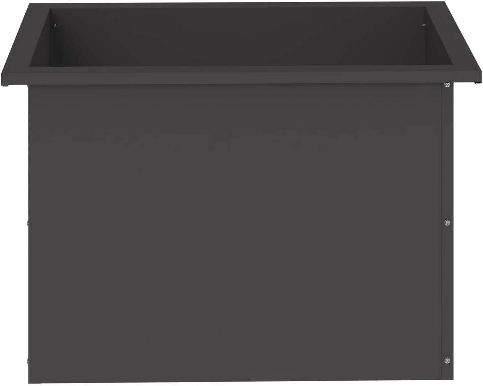 Sodo vazonas su LED 2 vnt. Juoda 40 x 60 x 40 cm Plienas
