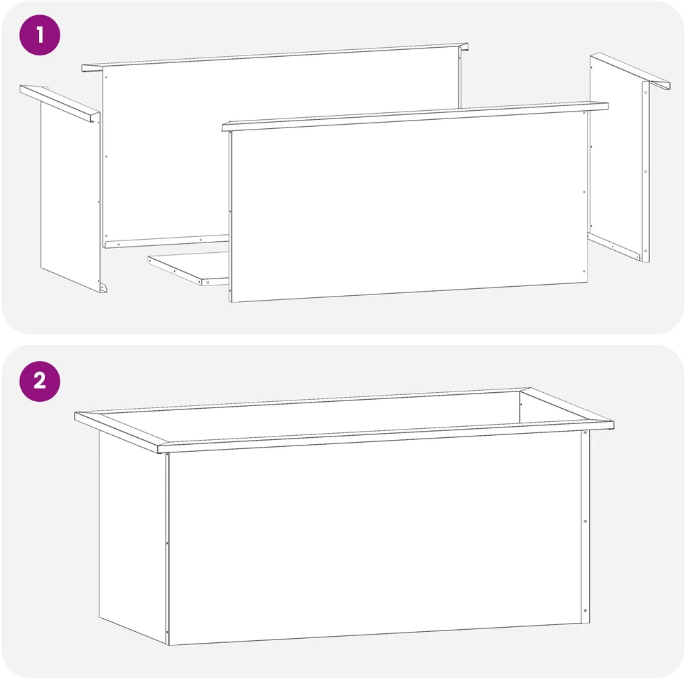 Sodo vazonas su LED 2 vnt. Juoda 40 x 80 x 40 cm Plienas