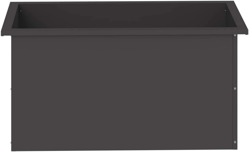 Sodo vazonas su LED 2 vnt. Juoda 40 x 80 x 40 cm Plienas