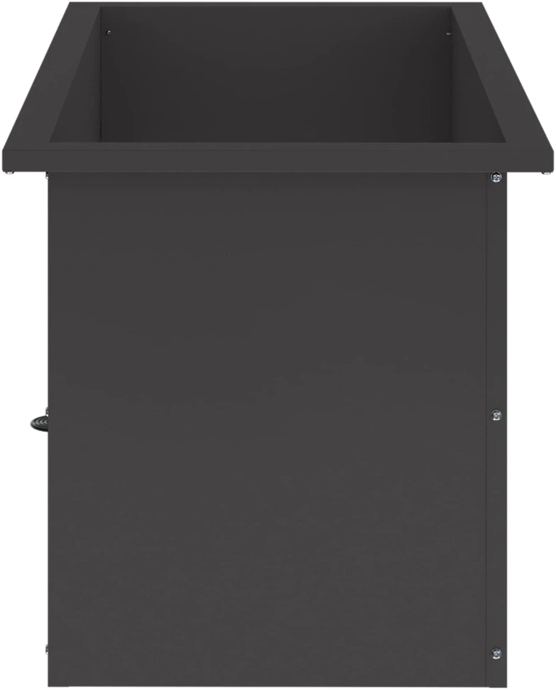 Sodo vazonas su LED 2 vnt. Juoda 40 x 80 x 40 cm Plienas
