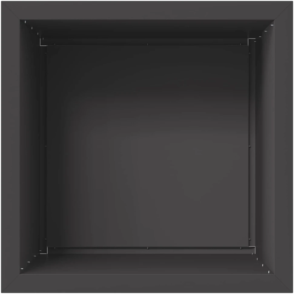 Sodo vazonas su LED 2 vnt. Juoda 50 x 50 x 48 cm Plienas