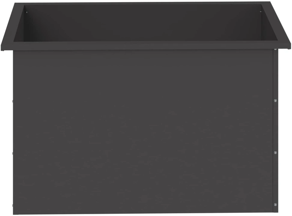 Sodo vazonas su LED 2 vnt. Juoda 50 x 80 x 48 cm Plienas