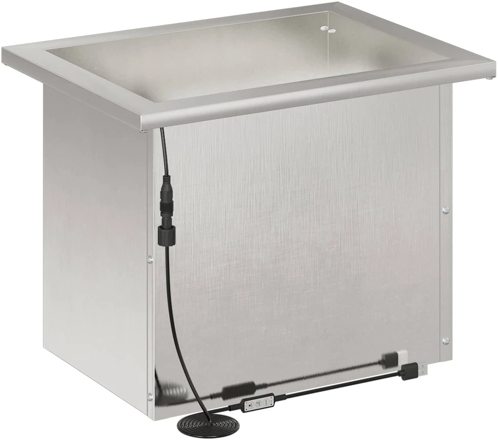 Sodo vazonas su LED 2 vnt. Sidabrinė 30 x 40 x 30 cm