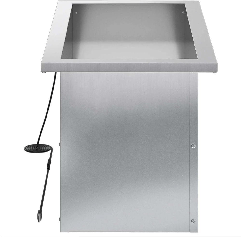Sodo vazonas su LED 2 vnt. Sidabrinė 30 x 60 x 30 cm