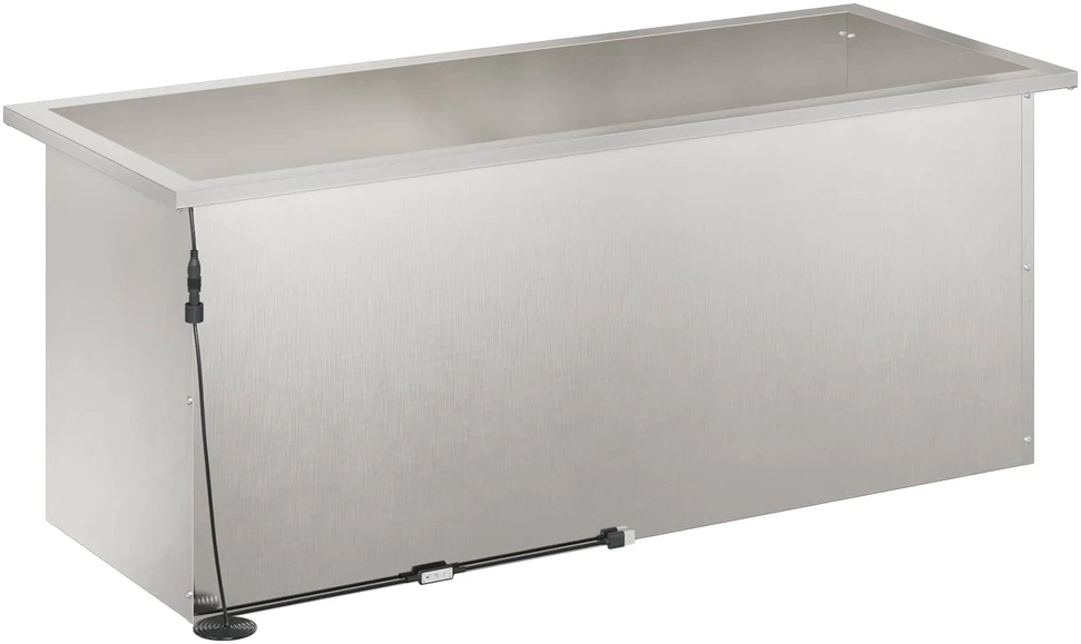 Sodo vazonas su LED 2 vnt. Sidabrinė 40 x 100 x 40 cm