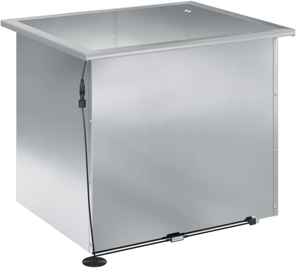 Sodo vazonas su LED 2 vnt. Sidabrinė 50 x 60 x 48 cm
