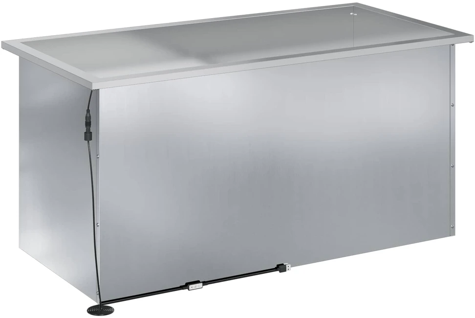 Sodo vazonas su LED 2 vnt. Sidabrinė 50 x 100 x 48 cm