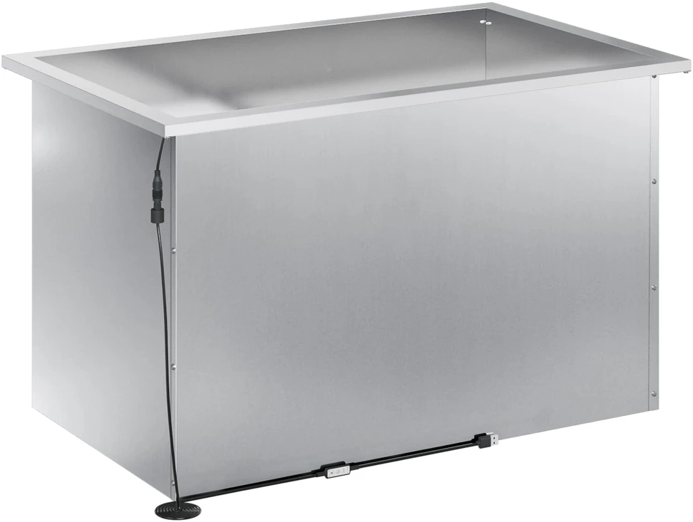 Sodo vazonas su LED 2 vnt. Sidabrinė 50 x 80 x 48 cm