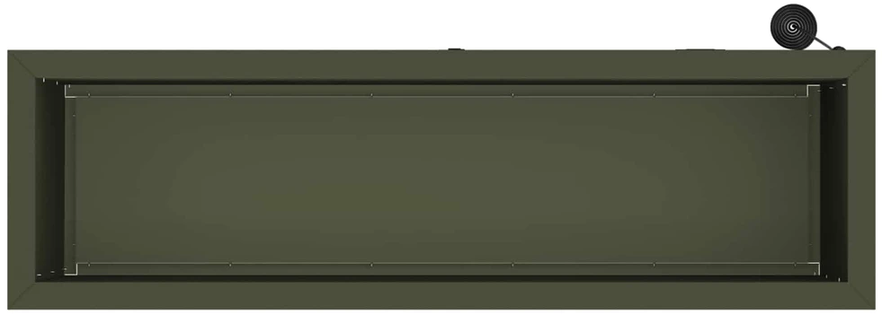 Sodo vazonas su LED Alyvuogių žalia 30 x 100 x 30 cm Plienas