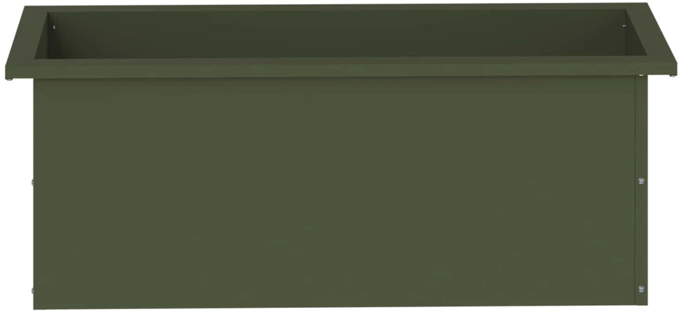 Sodo vazonas su LED Alyvuogių žalia 30 x 80 x 30 cm Plienas