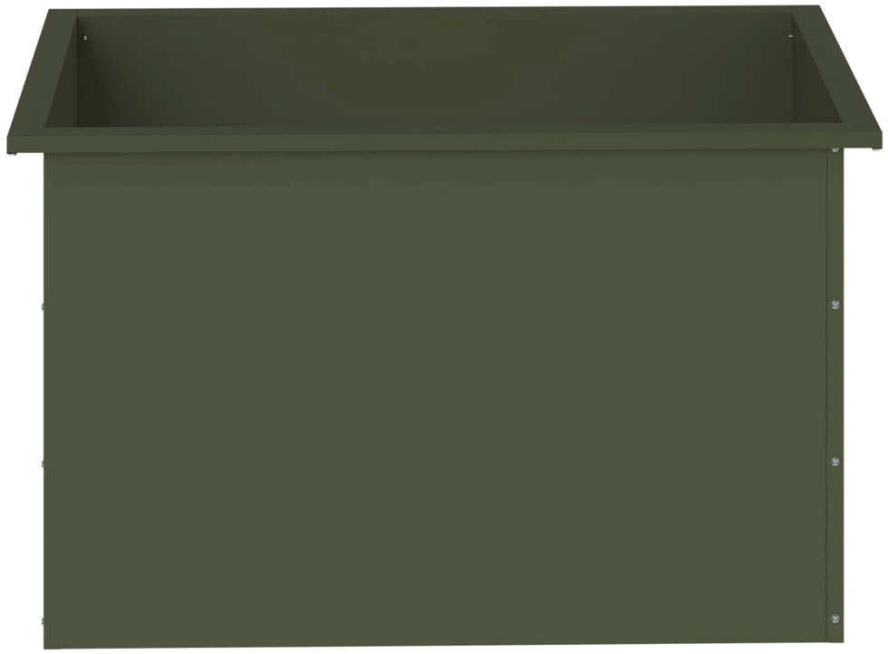 Sodo vazonas su LED Alyvuogių žalia 50 x 80 x 48 cm Plienas