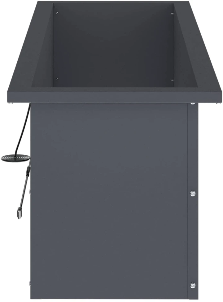Sodo vazonas su LED Antracitas 30 x 100 x 30 cm Plienas