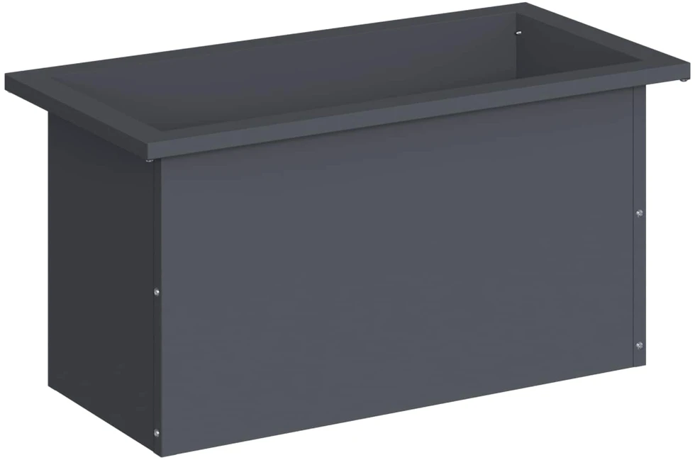 Sodo vazonas su LED Antracitas 30 x 60 x 30 cm Plienas