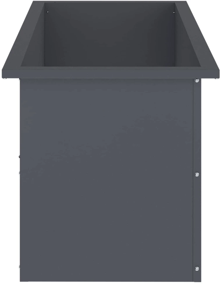 Sodo vazonas su LED Antracitas 40 x 100 x 40 cm Plienas