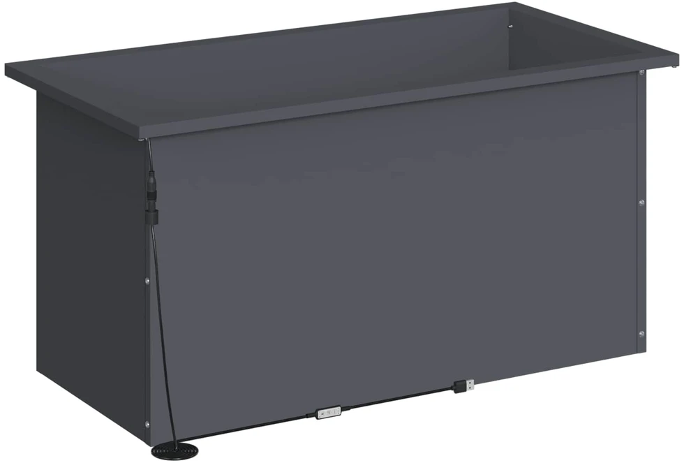 Sodo vazonas su LED Antracitas 40 x 80 x 40 cm Plienas