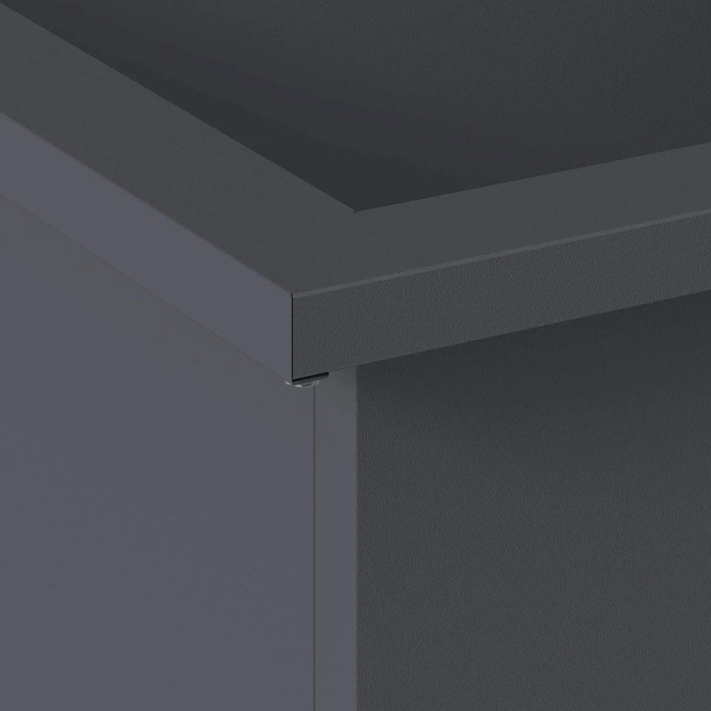 Sodo vazonas su LED Antracitas 40 x 80 x 40 cm Plienas