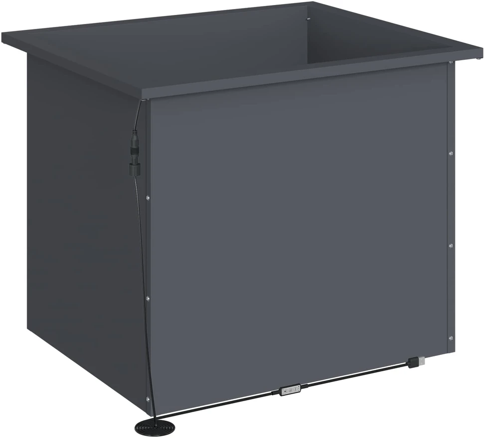 Sodo vazonas su LED Antracitas 50 x 60 x 48 cm Plienas