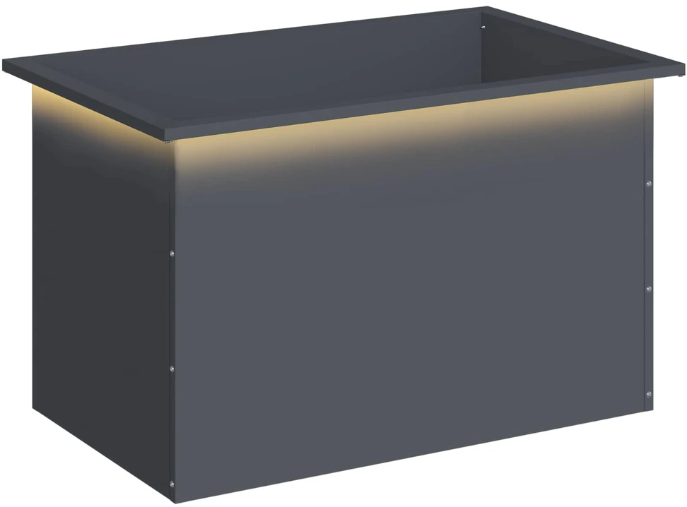 Sodo vazonas su LED Antracitas 50 x 80 x 48 cm Plienas