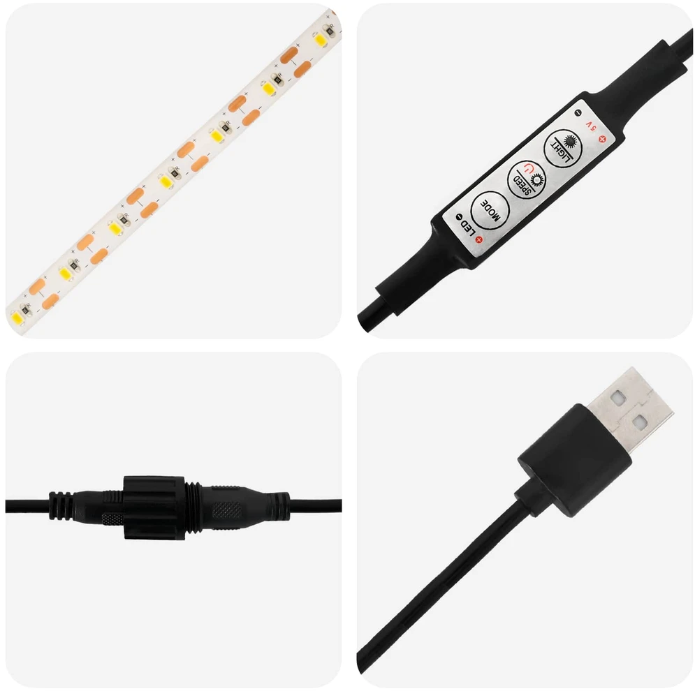 Sodo vazonas su LED Balta 30 x 40 x 30 cm Plienas