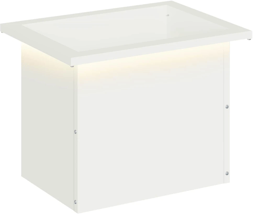 Sodo vazonas su LED Balta 30 x 40 x 30 cm Plienas