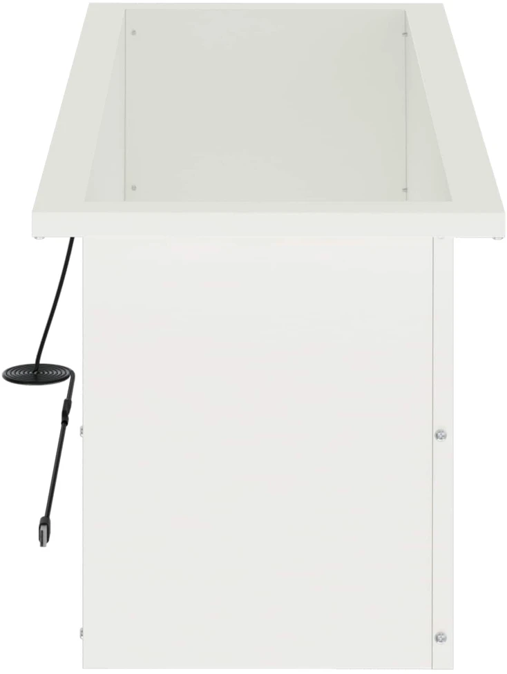 Sodo vazonas su LED Balta 30 x 80 x 30 cm Plienas