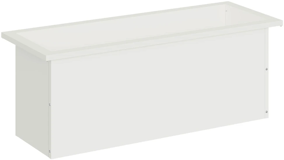 Sodo vazonas su LED Balta 30 x 80 x 30 cm Plienas