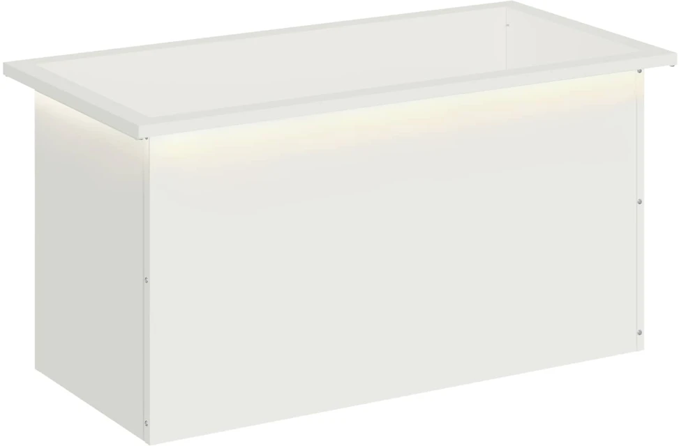 Sodo vazonas su LED Balta 40 x 80 x 40 cm Plienas