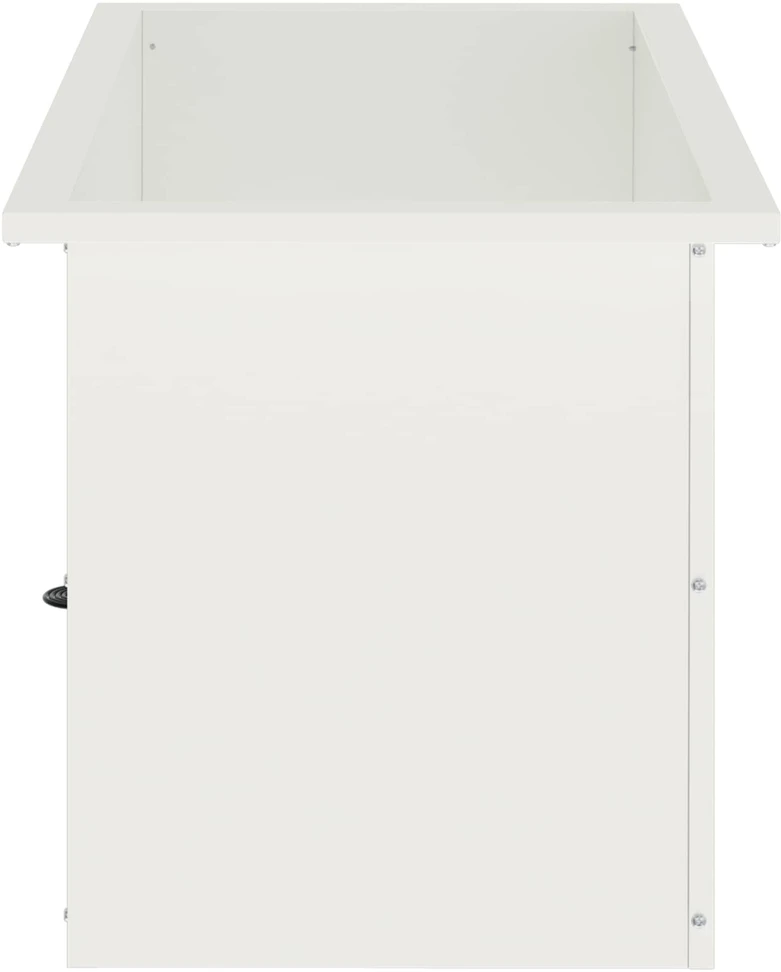 Sodo vazonas su LED Balta 40 x 80 x 40 cm Plienas