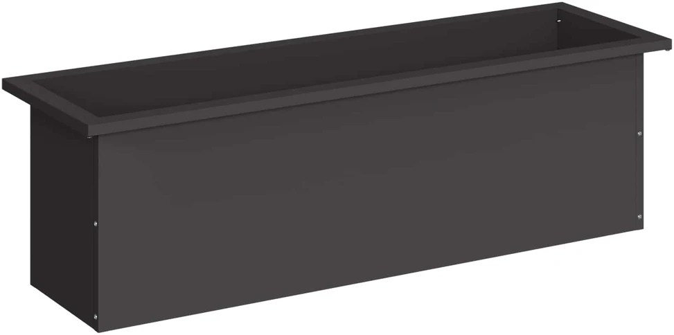 Sodo vazonas su LED Juoda 30 x 100 x 30 cm Plienas