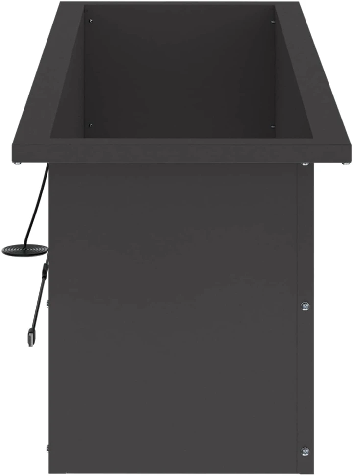 Sodo vazonas su LED Juoda 30 x 100 x 30 cm Plienas