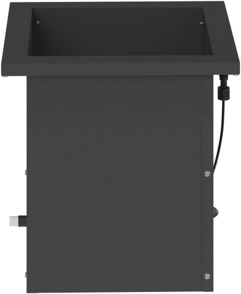 Sodo vazonas su LED Juoda 30 x 30 x 30 cm Plienas