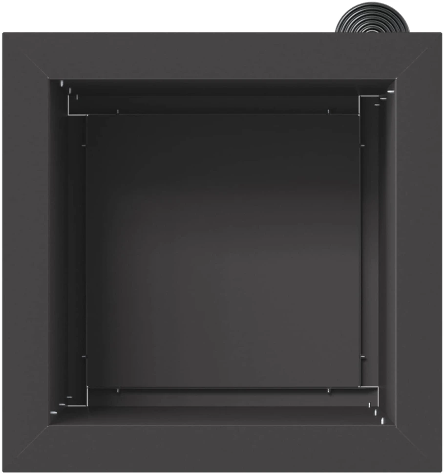 Sodo vazonas su LED Juoda 30 x 30 x 30 cm Plienas